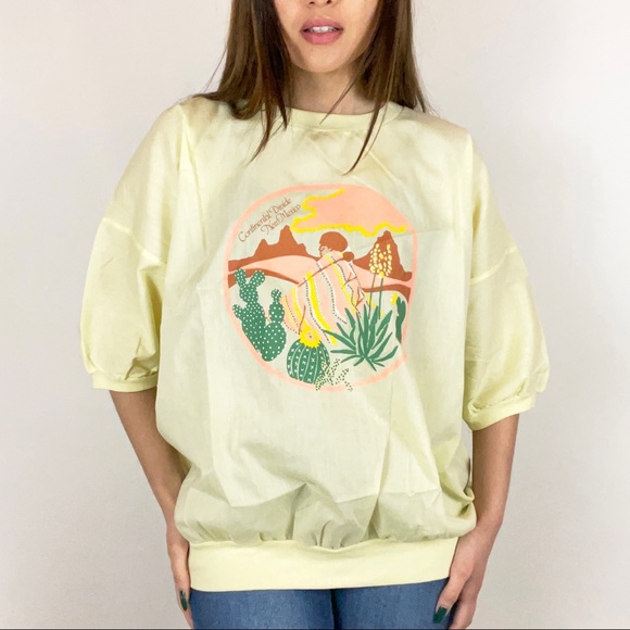 Vintage 80s New Mexico Continental Divide Workout T-Shirt Oversized - Picture 2 of 4